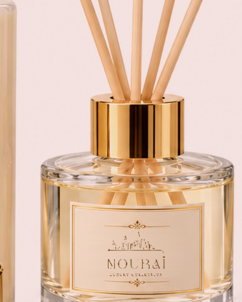 Nourai reed diffuser with gold cap