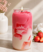 Strawberry Latte Candle - Strawberry inspired handcrafted soy wax candle.