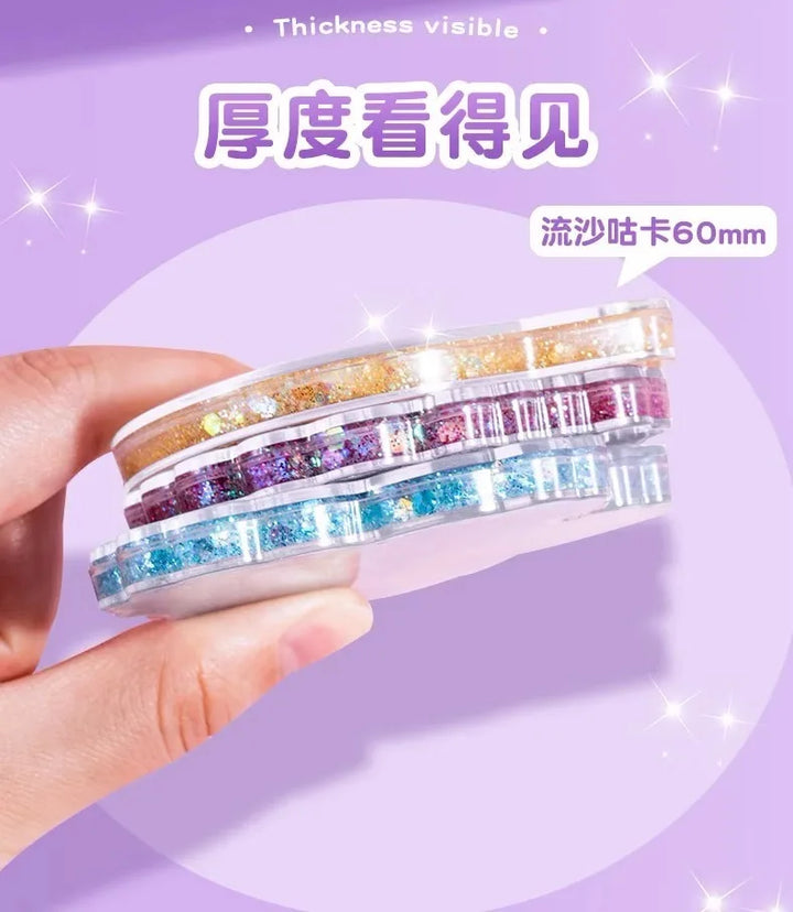 Cream Glue DIY Quicksand Goo Card Sticker Set Children and Girls Educational Toys Card Brick Goo Chuck Sticker Full Set