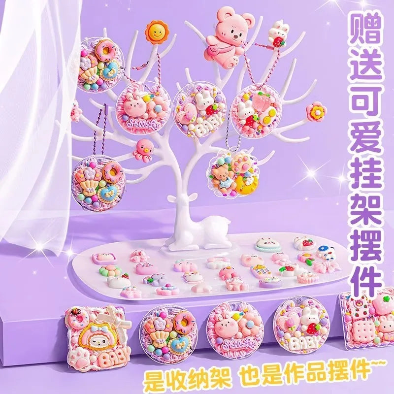 Cream Glue DIY Quicksand Goo Card Sticker Set Children and Girls Educational Toys Card Brick Goo Chuck Sticker Full Set