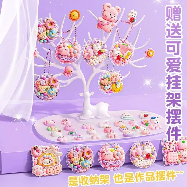 Cream Glue DIY Quicksand Goo Card Sticker Set Children and Girls Educational Toys Card Brick Goo Chuck Sticker Full Set