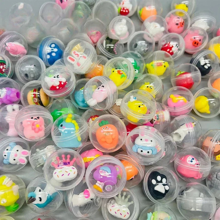 30 Pcs 32mm Transparent Eggshell Mixed Toy Kids Birthday Party Favor Pinata Gift Bag Filler Carnival Best Gift Reward 50 Pcs