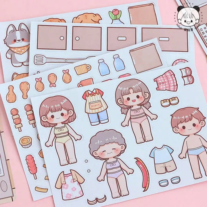 Wholesale Quiet Book Cute Planner Sticker 3D Puffy Sticker Activity Book for Girls, Kids Sensory Relaxing Educational Toy Book
