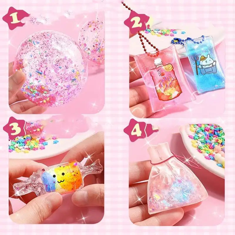 DIY Craft Pinch Toy Making Blowable Bubble Tape Set Non-Marking Double-Sided Adhesive Reusable Color High Sticky Nano Tape Kit