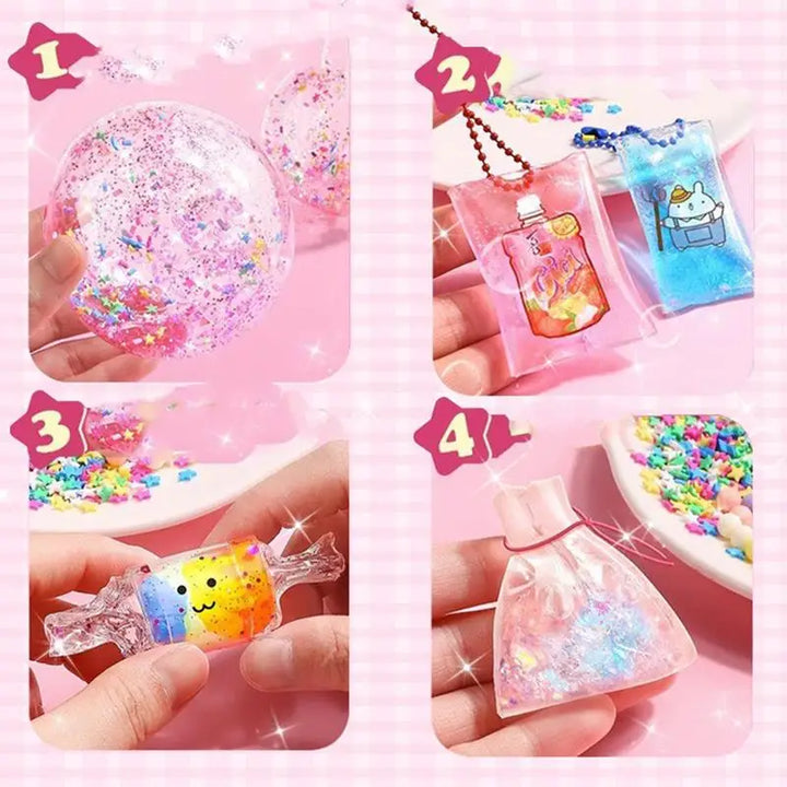 DIY Craft Pinch Toy Making Blowable Bubble Tape Set Non-Marking Double-Sided Adhesive Reusable Color High Sticky Nano Tape Kit