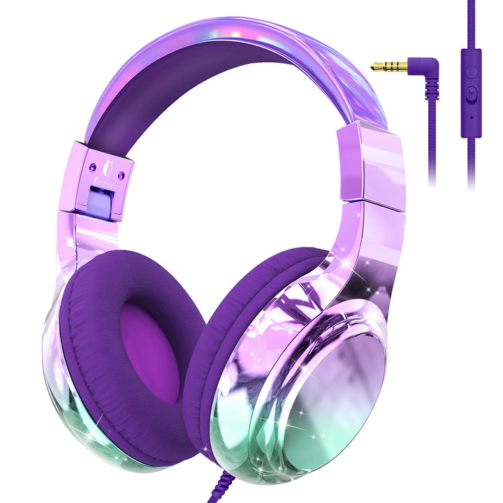 Kids Headphones Wired for School 85/94dB Volume Limiter Foldable Stereo