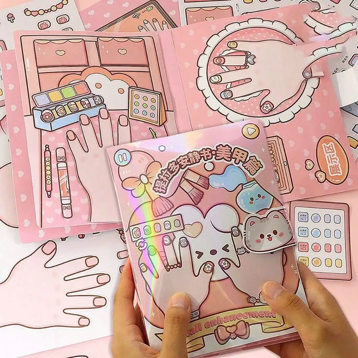 Wholesale Quiet Book Cute Planner Sticker 3D Puffy Sticker Activity Book for Girls, Kids Sensory Relaxing Educational Toy Book