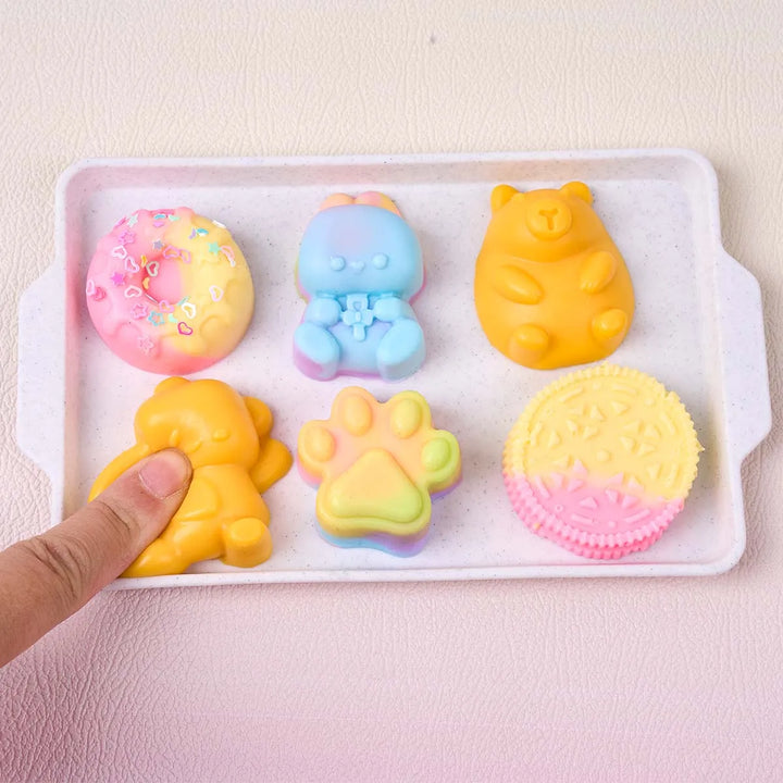 Taba Squishy Maker Kit Flex Rubber AB Set Cat Paw Bear Donut Silicone Mold Stress Relief Squishies Craft Making for Adult Beginn