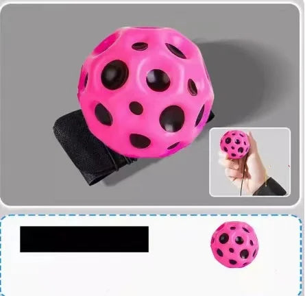 Wrist Rocket Ball With String PU Foam Ventilated Ball For Kids Hand Eye Coordination Training Stress Relief Toy Fitness Exercise
