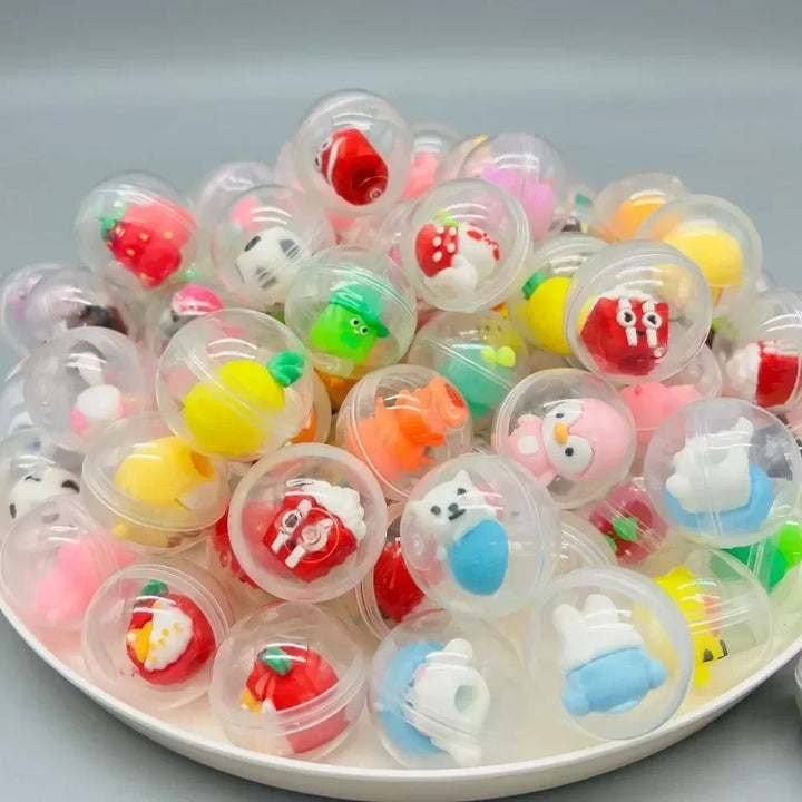 30 Pcs 32mm Transparent Eggshell Mixed Toy Kids Birthday Party Favor Pinata Gift Bag Filler Carnival Best Gift Reward 50 Pcs