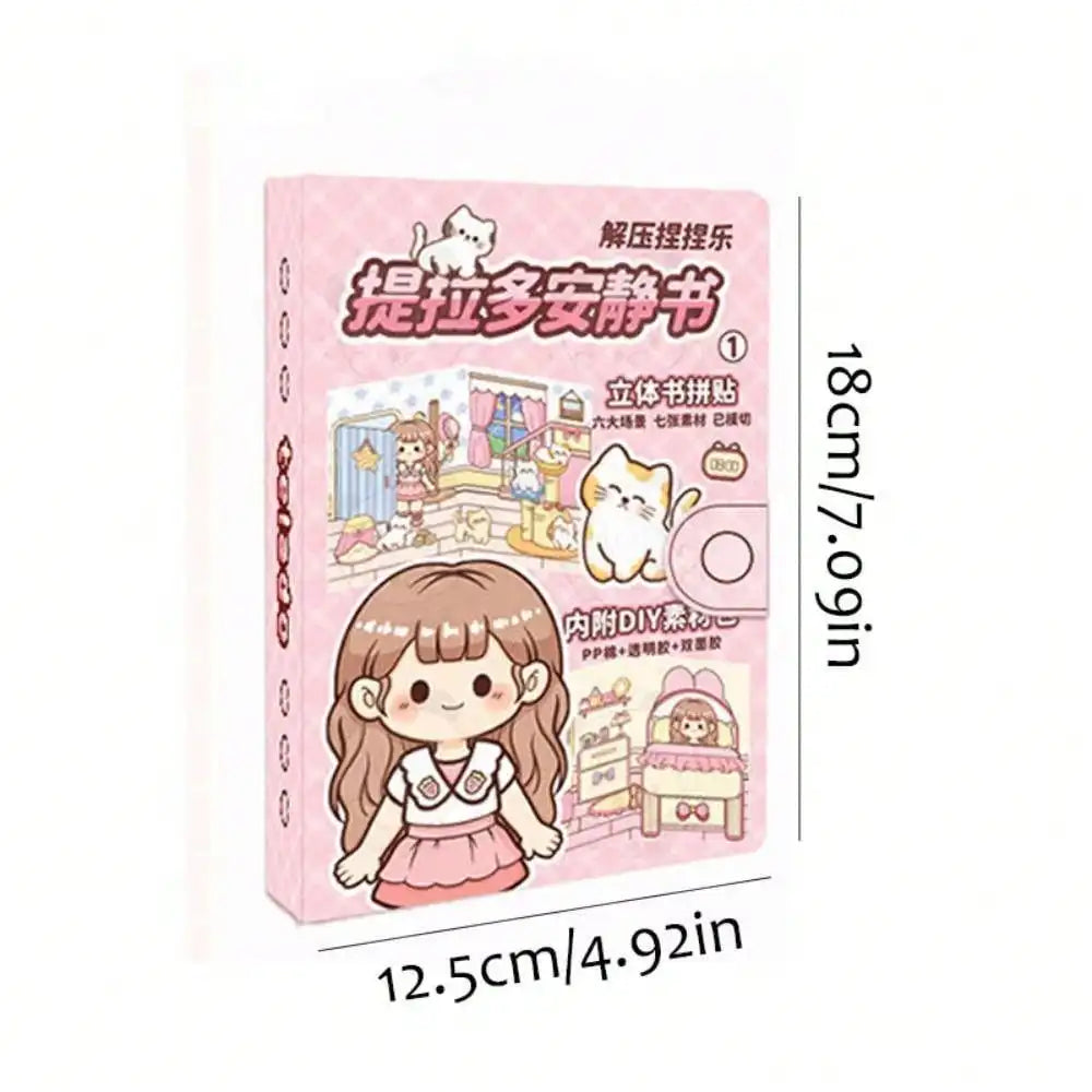 Wholesale Quiet Book Cute Planner Sticker 3D Puffy Sticker Activity Book for Girls, Kids Sensory Relaxing Educational Toy Book
