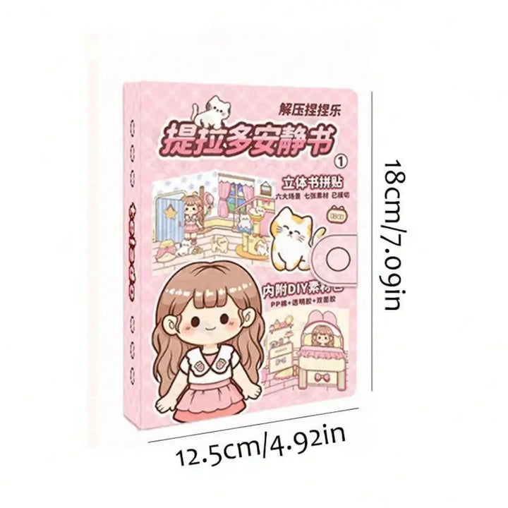 Wholesale Quiet Book Cute Planner Sticker 3D Puffy Sticker Activity Book for Girls, Kids Sensory Relaxing Educational Toy Book