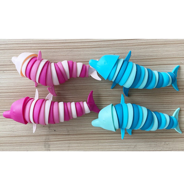 Funny Fidget Slugs Articulated Sensory Slug Toy Realistic Worm Caterpillar Fidget Toys for Kids Adults ADHD Autism Stress Relief