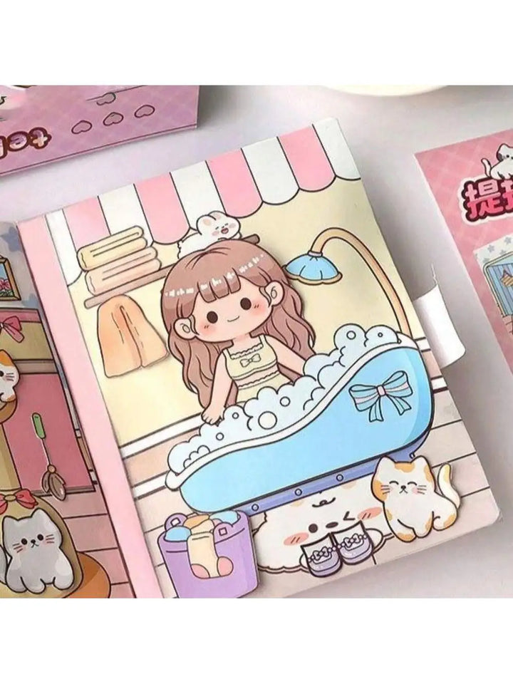 Wholesale Quiet Book Cute Planner Sticker 3D Puffy Sticker Activity Book for Girls, Kids Sensory Relaxing Educational Toy Book
