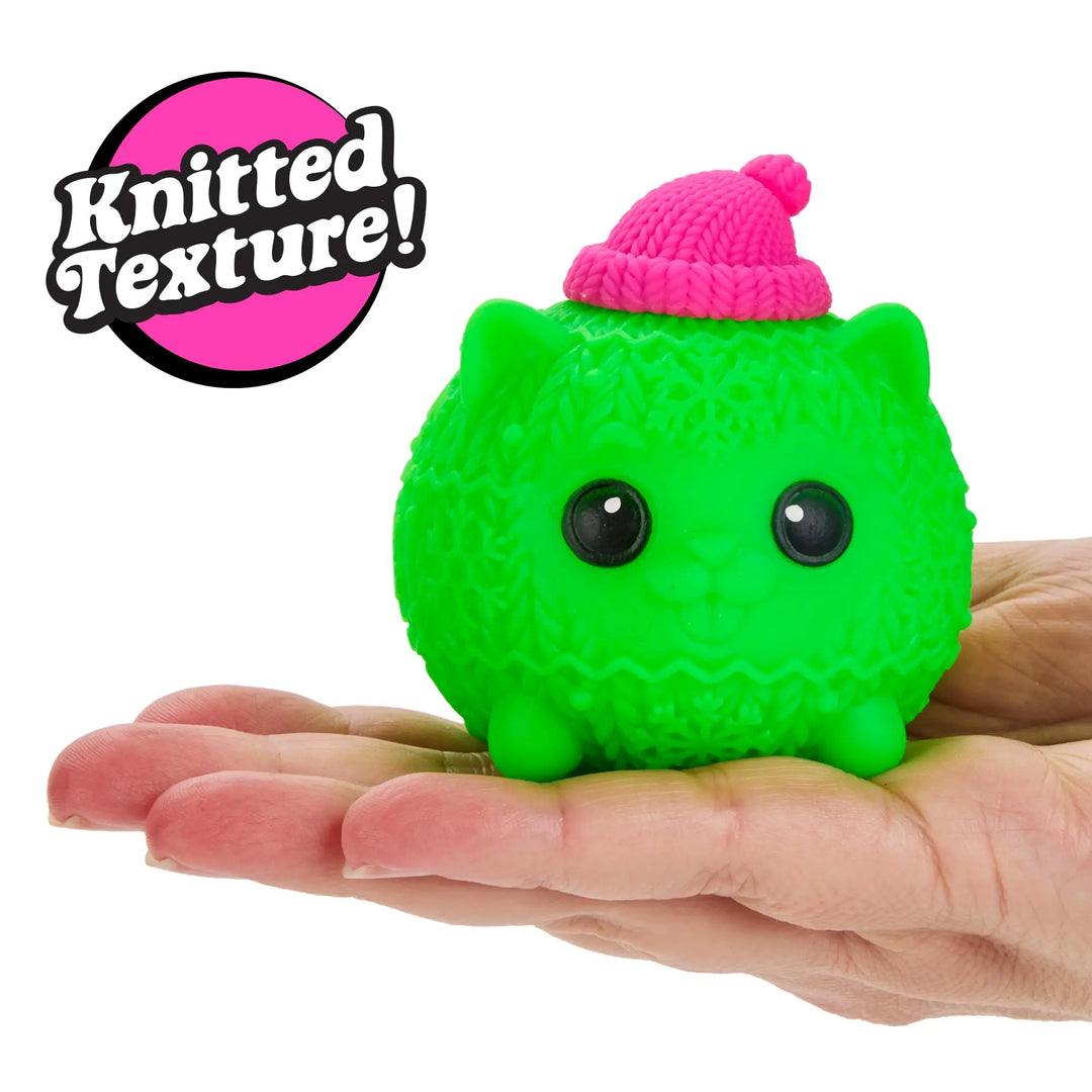 Schylling NeeDoh Knittens Cute Cat Squishy Toy Soft Stretchy Squeeze Fidget Toy Stress Relief Sensory Toy for Kids and Adults