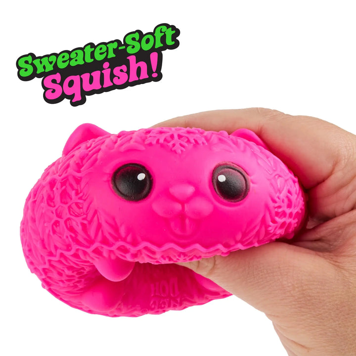 Schylling NeeDoh Knittens Cute Cat Squishy Toy Soft Stretchy Squeeze Fidget Toy Stress Relief Sensory Toy for Kids and Adults