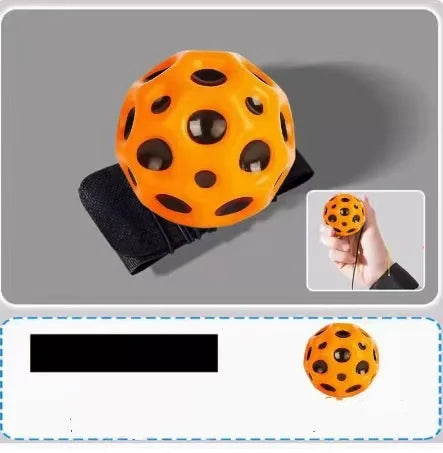 Wrist Rocket Ball With String PU Foam Ventilated Ball For Kids Hand Eye Coordination Training Stress Relief Toy Fitness Exercise