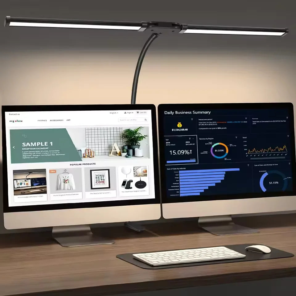 Eye-care LED Clip Metal Desk Lamp 3 Colors Adjustable