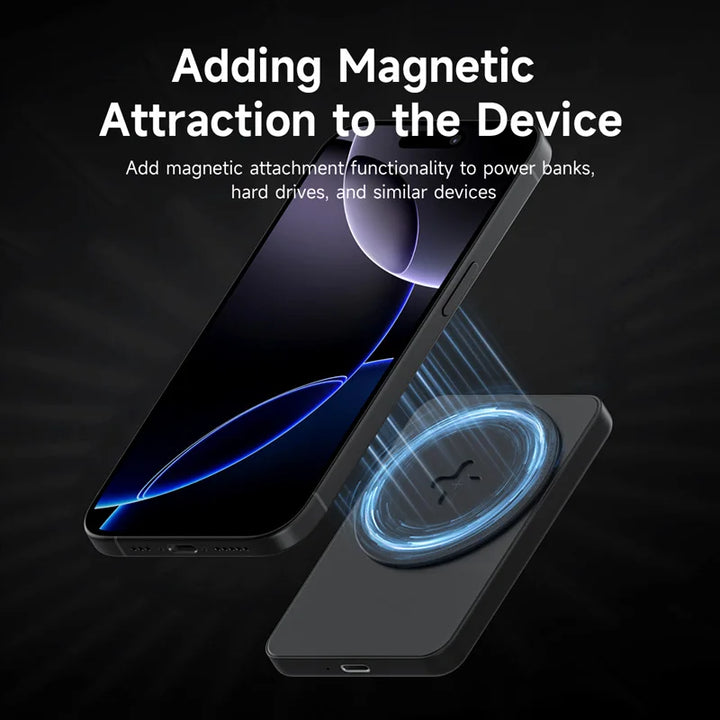 Hagibis Magnetic Adapter Magnet Sticker for Magsafe Accessories Metal Plate Adhesive Patch Bundle Kits SSD Power Banck DAC Amp