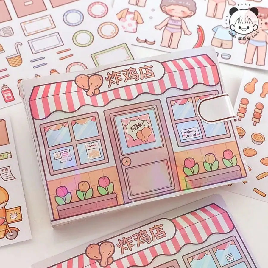 Wholesale Quiet Book Cute Planner Sticker 3D Puffy Sticker Activity Book for Girls, Kids Sensory Relaxing Educational Toy Book