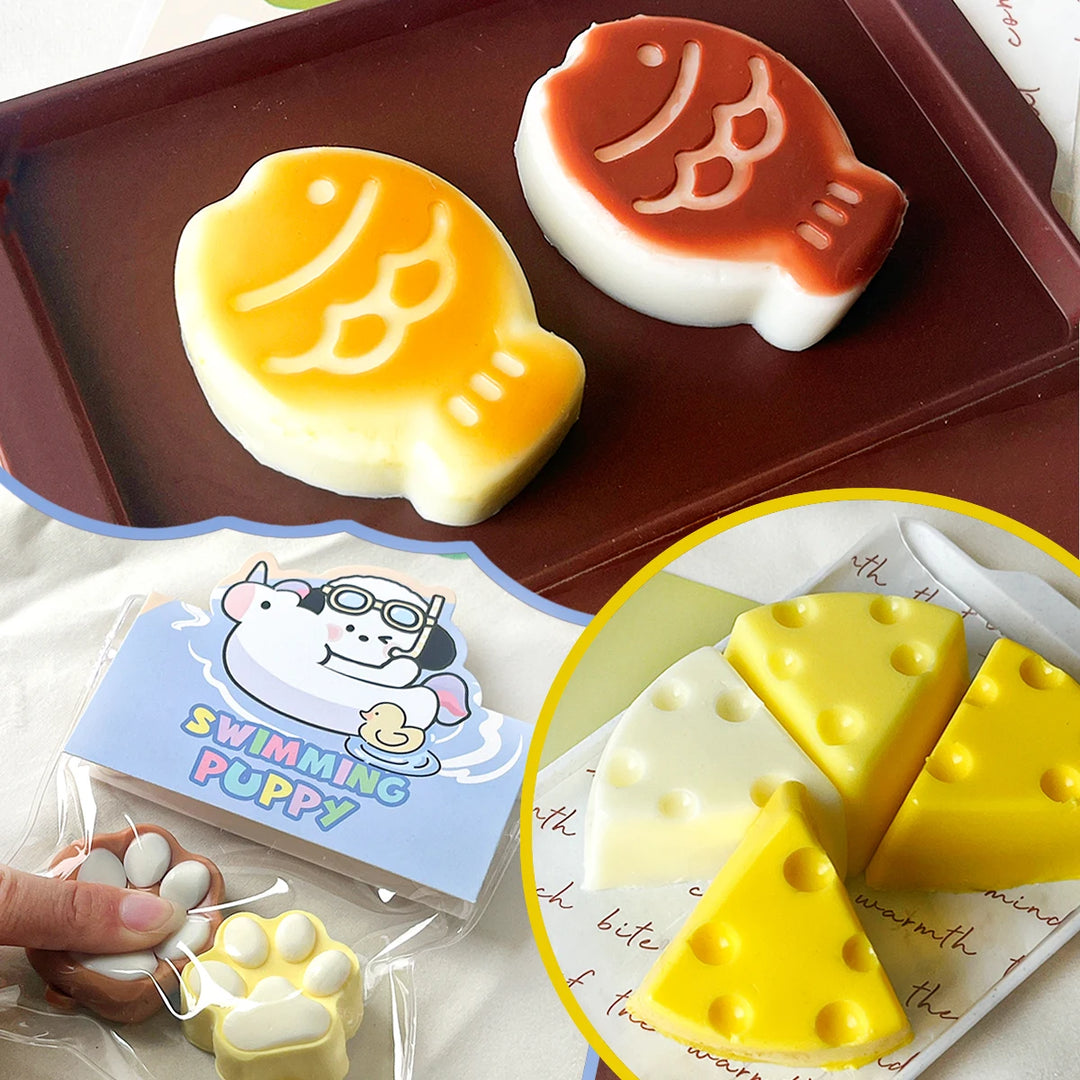 DIY Taba Squishy Kit Set Liquid Gel, Liquid Silicone Squishy Making Kit Perfect Kawaii Taba Squishy Cat Paw Cartoon Characters