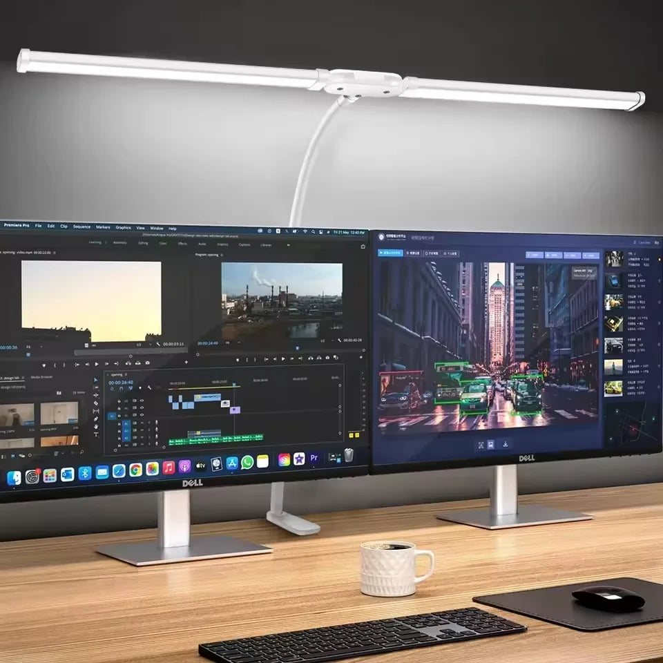 Eye-care LED Clip Metal Desk Lamp 3 Colors Adjustable